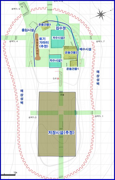 홍련봉2보루 유구배치 그림 